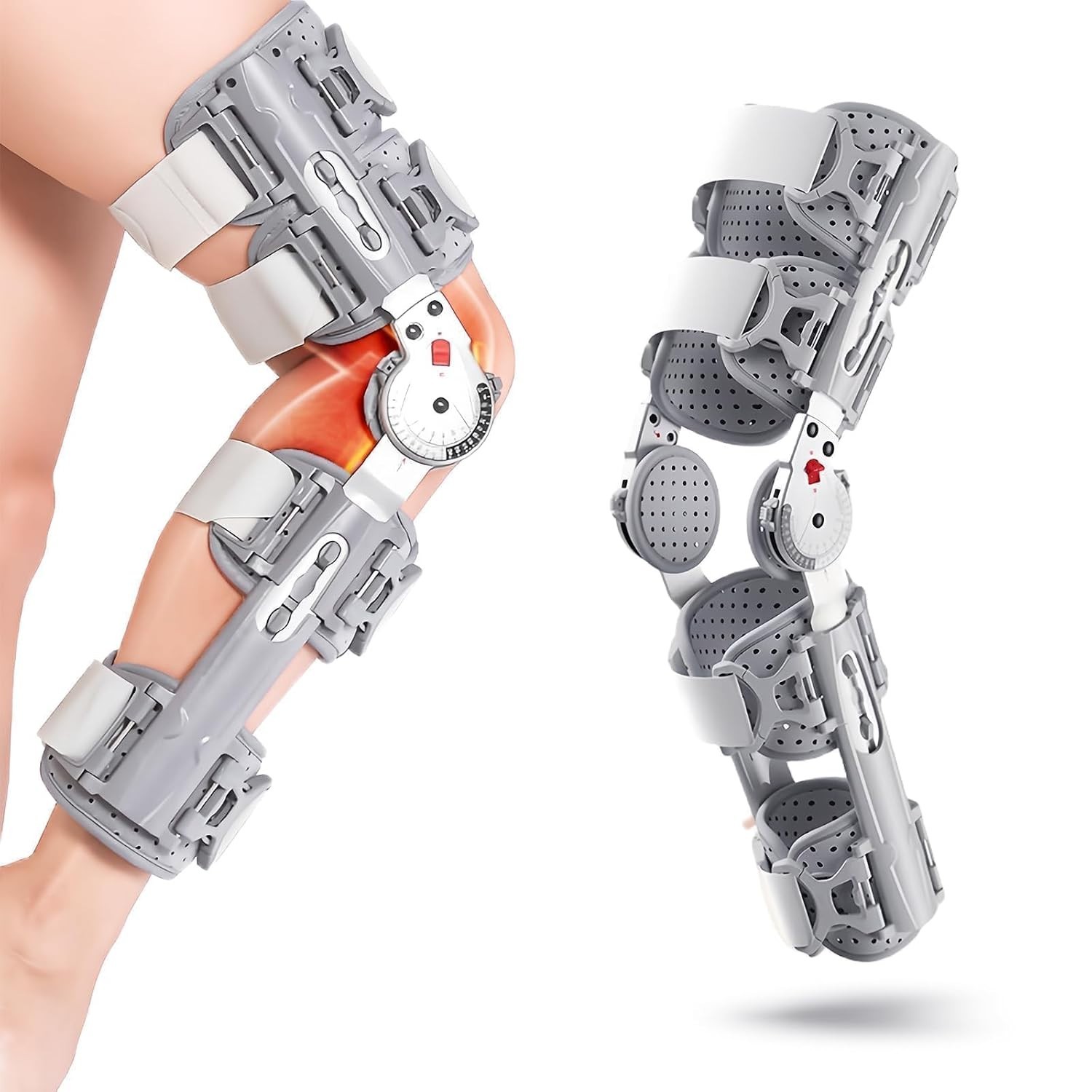 Youth Hinged ROM Knee Brace Post Op Immobilizer ACL MCL PCL Adjustable Support Youth Hinged ROM Knee Brace Post Op Immobilizer ACL MCL PCL Adjustable Support