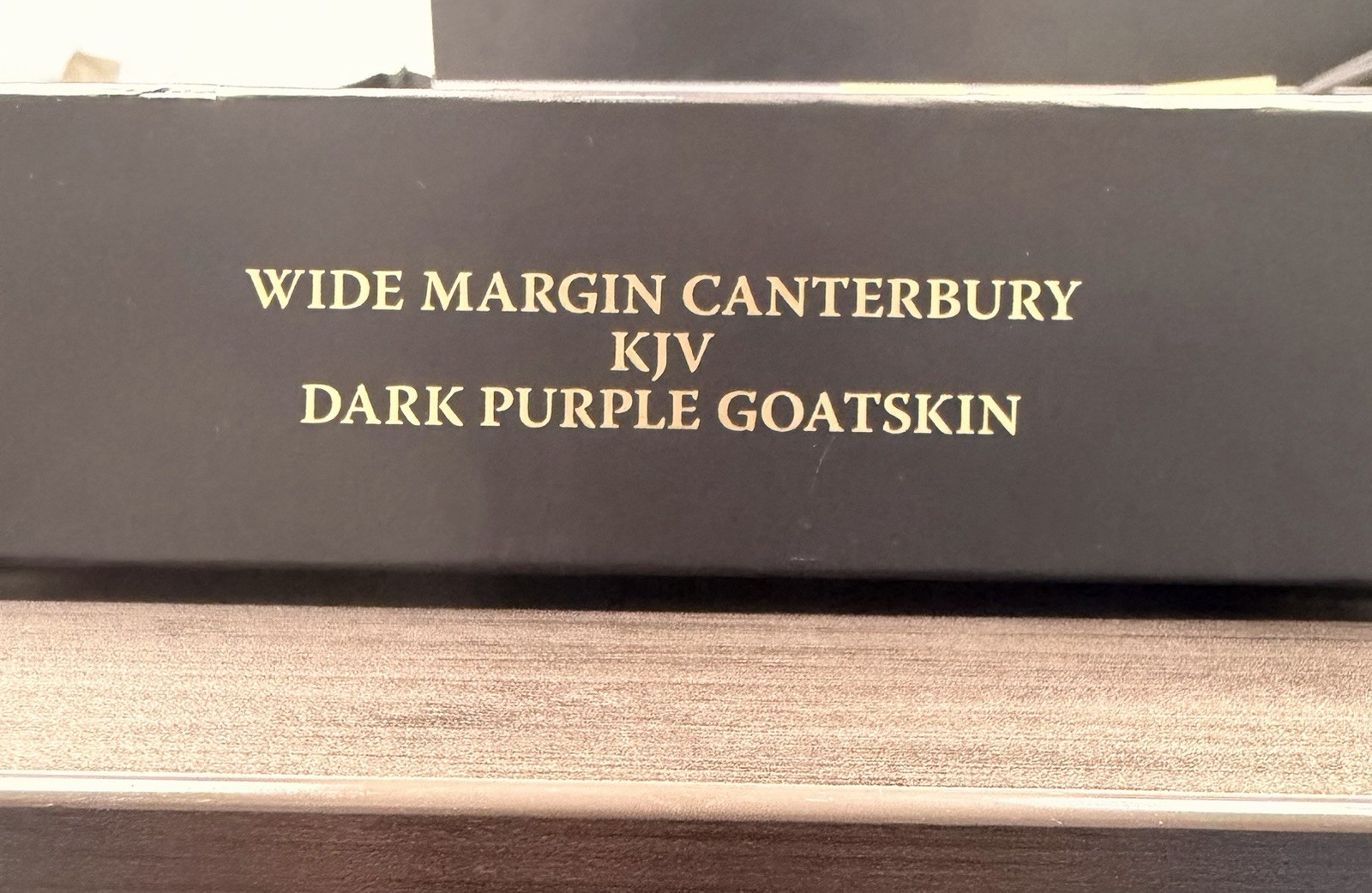 Schuyler Canterbury KJV Wide Margin Bible Dark Purple Goatskin OOS Pristine