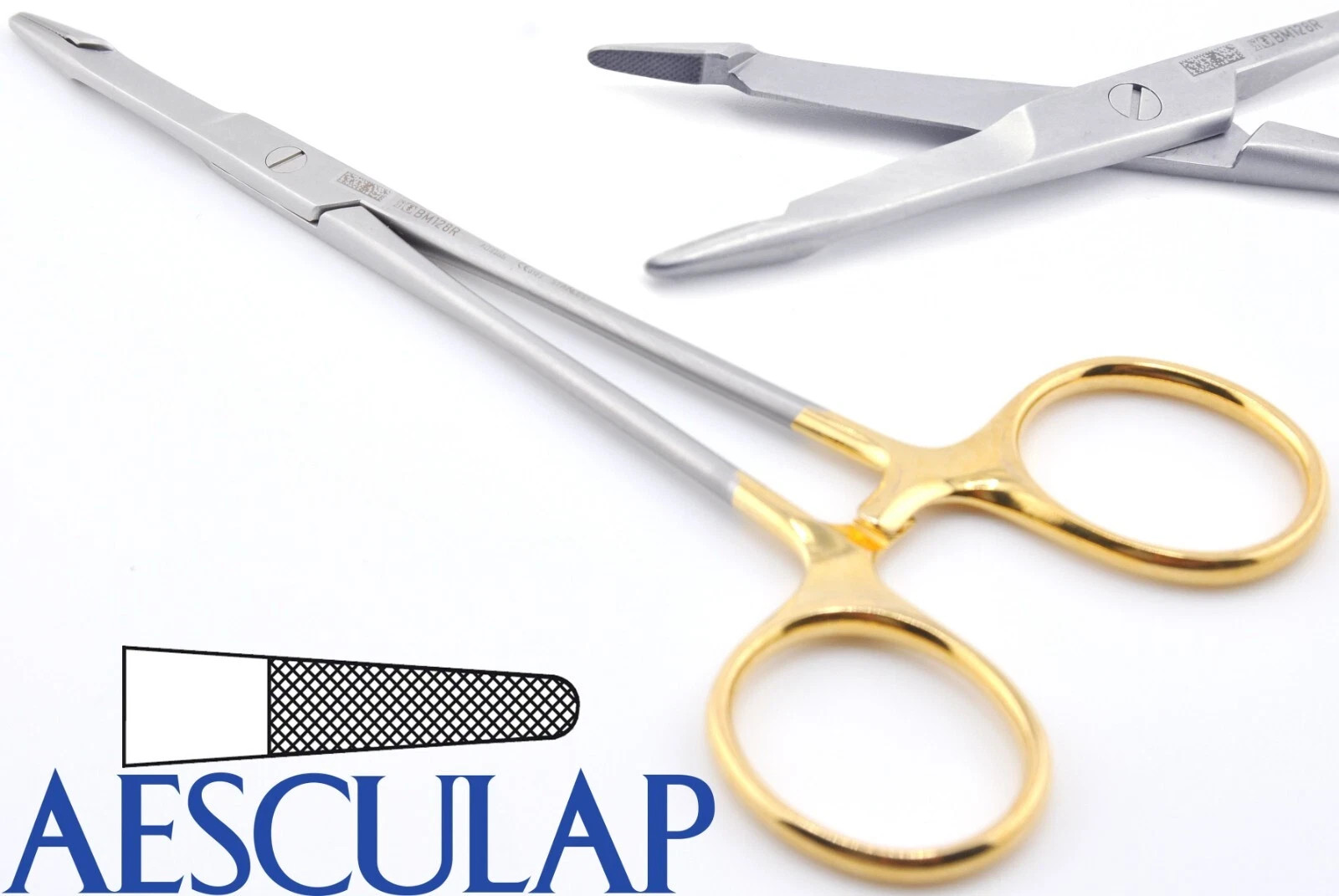 8X  AESCULAP BM128R Durogrip Hegar Olson Pin Wire Cuter Needle Holder Scissor