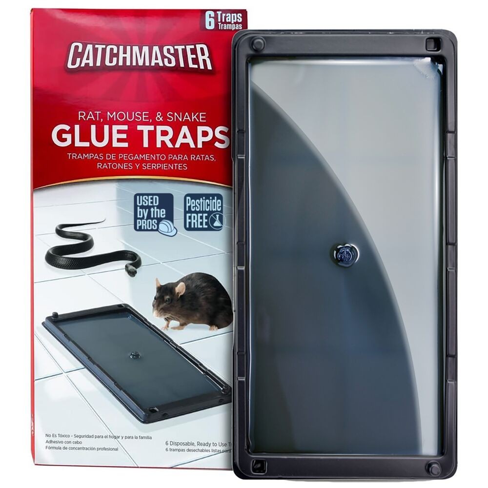 Catchmaster Rat & Mouse Glue Traps, Large Heavy Duty, Waterproof & Odorless Catchmaster Rat & Mouse Glue Traps, Large Heavy Duty, Waterproof & Odorless