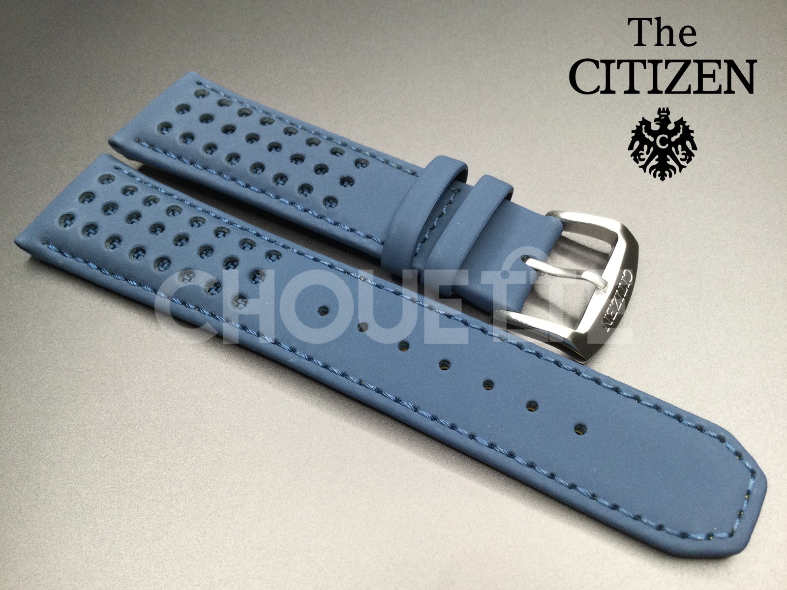 OEM Citizen AT8020-03L / H800-S081165 23mm Blue Angels Leather Watch Strap Band