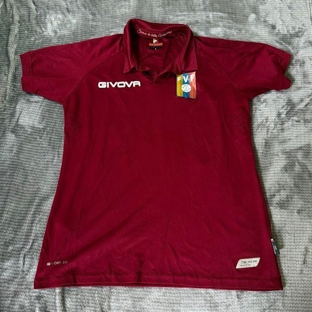Givova Venezuela FVF Soccer Jersey Mens Large Burgundy Marco #06 GIVDRY 2.0 Polo Givova Venezuela FVF Soccer Jersey Mens Large Burgundy Marco #06 GIVDRY 2.0 Polo