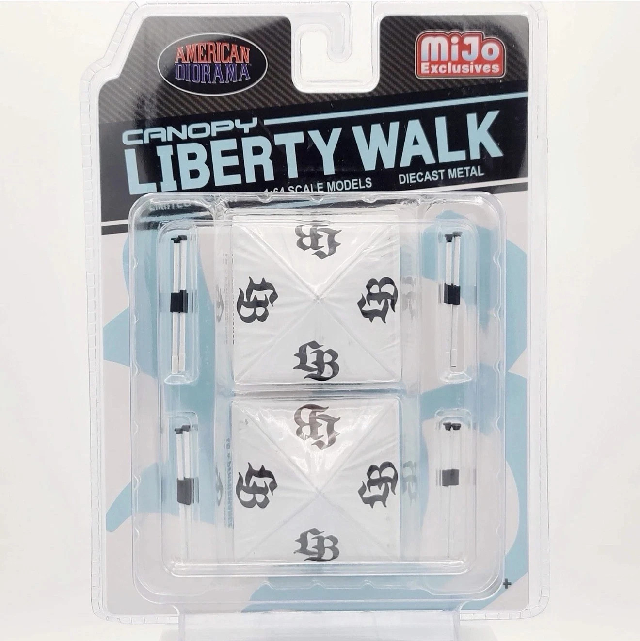 American Diorama - Liberty Walk Canopy Tent Set of 2 1:64 (2024 MiJo Exclusives)