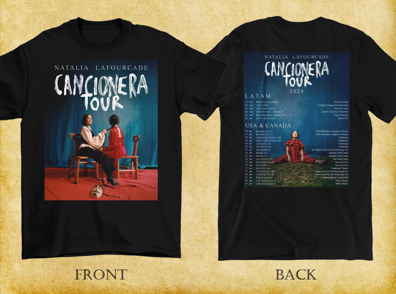 Natalia LaFourcade 2 Sides 2026 Tour T Shirt Black S-5XL Unisex EM1622
