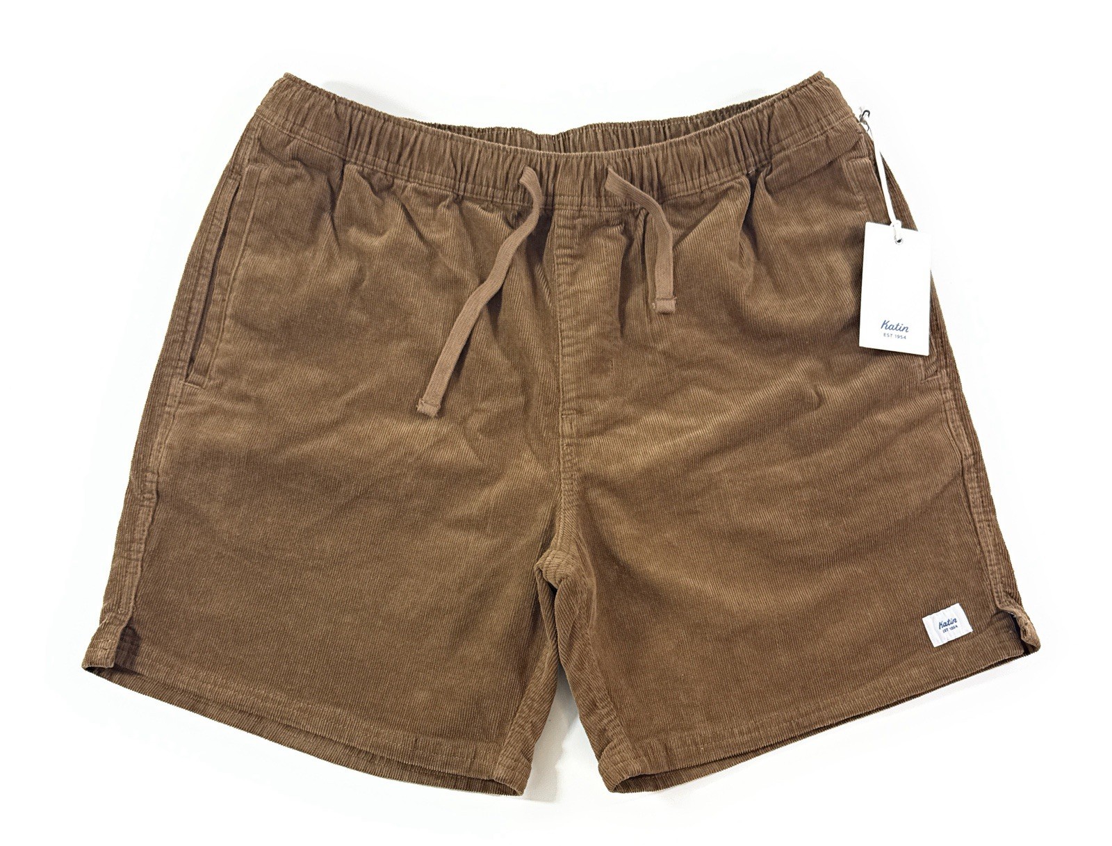 Katin Mens Cord Local Shorts 6” Size L Casual Corduroy Pull On Drawstring Katin Mens Cord Local Shorts 6” Size L Casual Corduroy Pull On Drawstring
