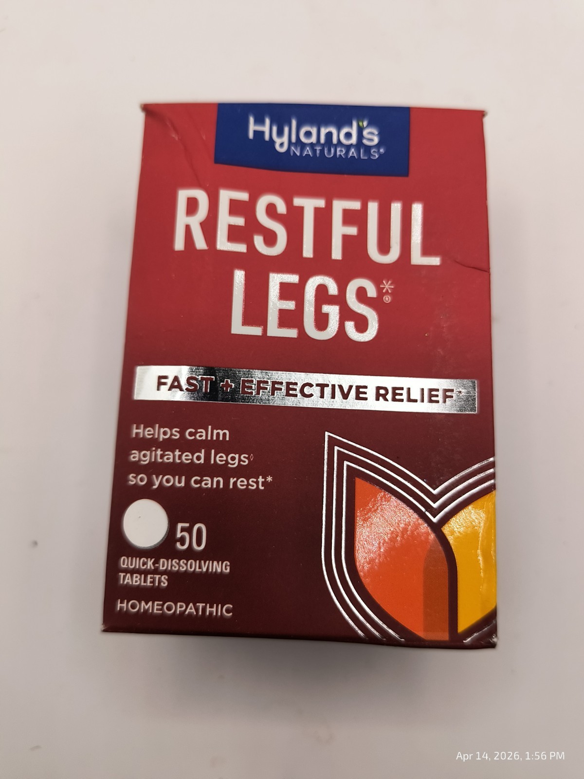 Hyland\'s Restful Legs Quick-Dissolving 50 Homeopathic Tablets Crawling Ex 10/26