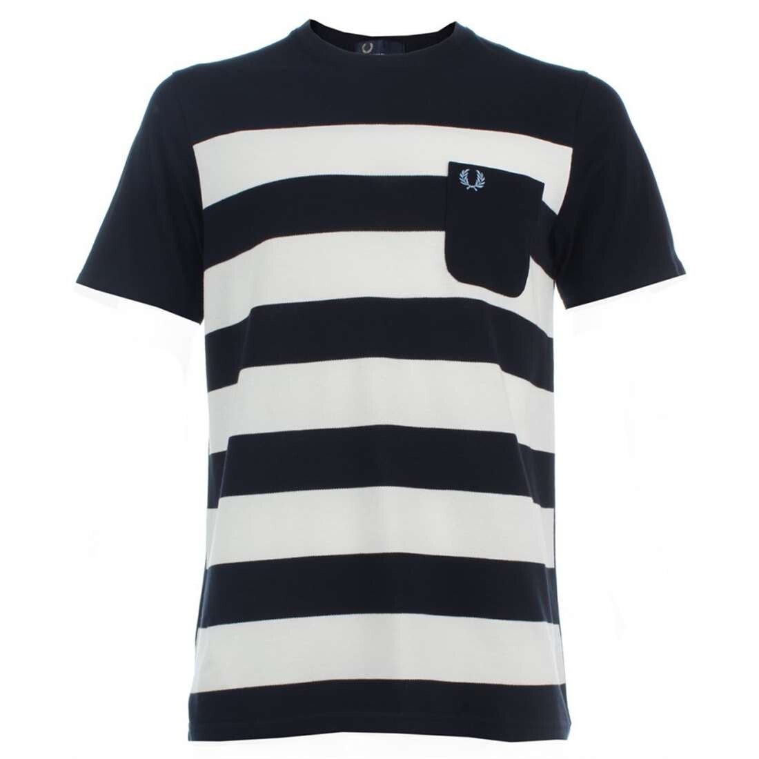 Men's Fred Perry Pique Striped Short Sleeve  T-Shirt