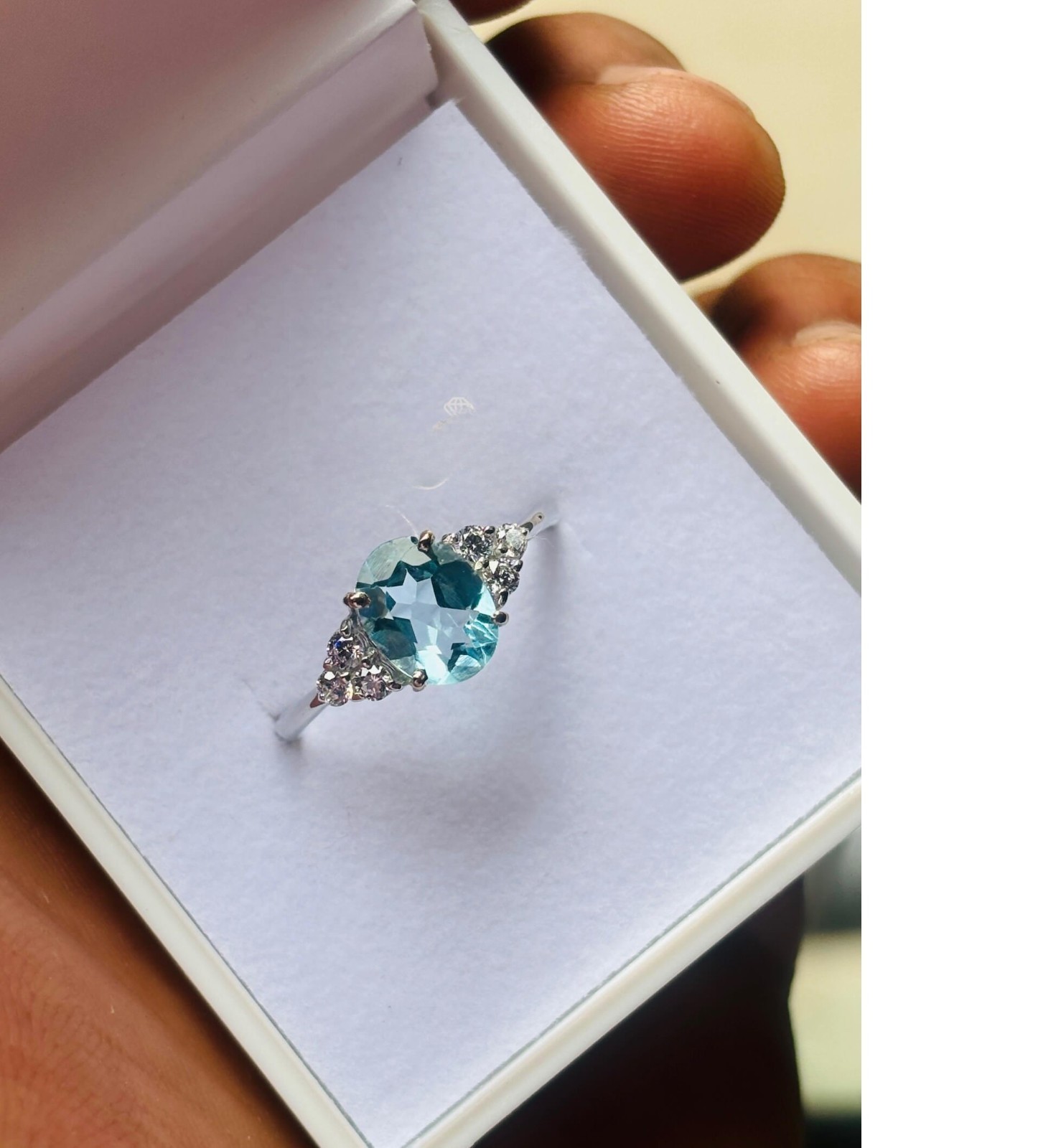 7 Ct Elegant Aquamarine Solitaire Ring – Vintage Jewelry- Crafted 925 Silver