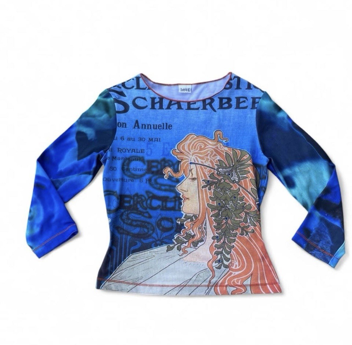 Vintage Y2K Love Amour Shirt Hysteric Glamour Quarter Sleeve Shirt Size S