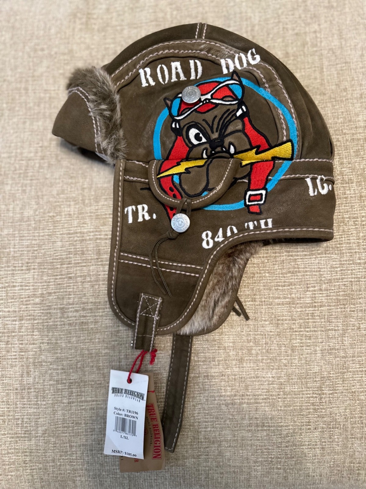Vintage True Religion Trapper Unisex Road Dog Helmet Hat - L/XL - New Very Rare Vintage True Religion Trapper Unisex Road Dog Helmet Hat - L/XL - New Very Rare