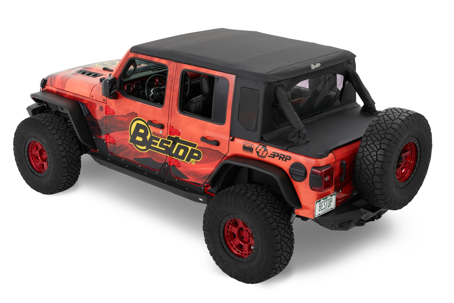 Bestop 80100-35 TrekTop HalfTop Accessory Black Diamond for 18-23 Jeep JL 4DR