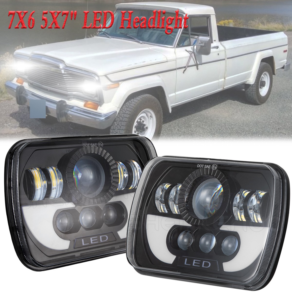 For Jeep J20 1979~1988 Pair DOT 5x7\