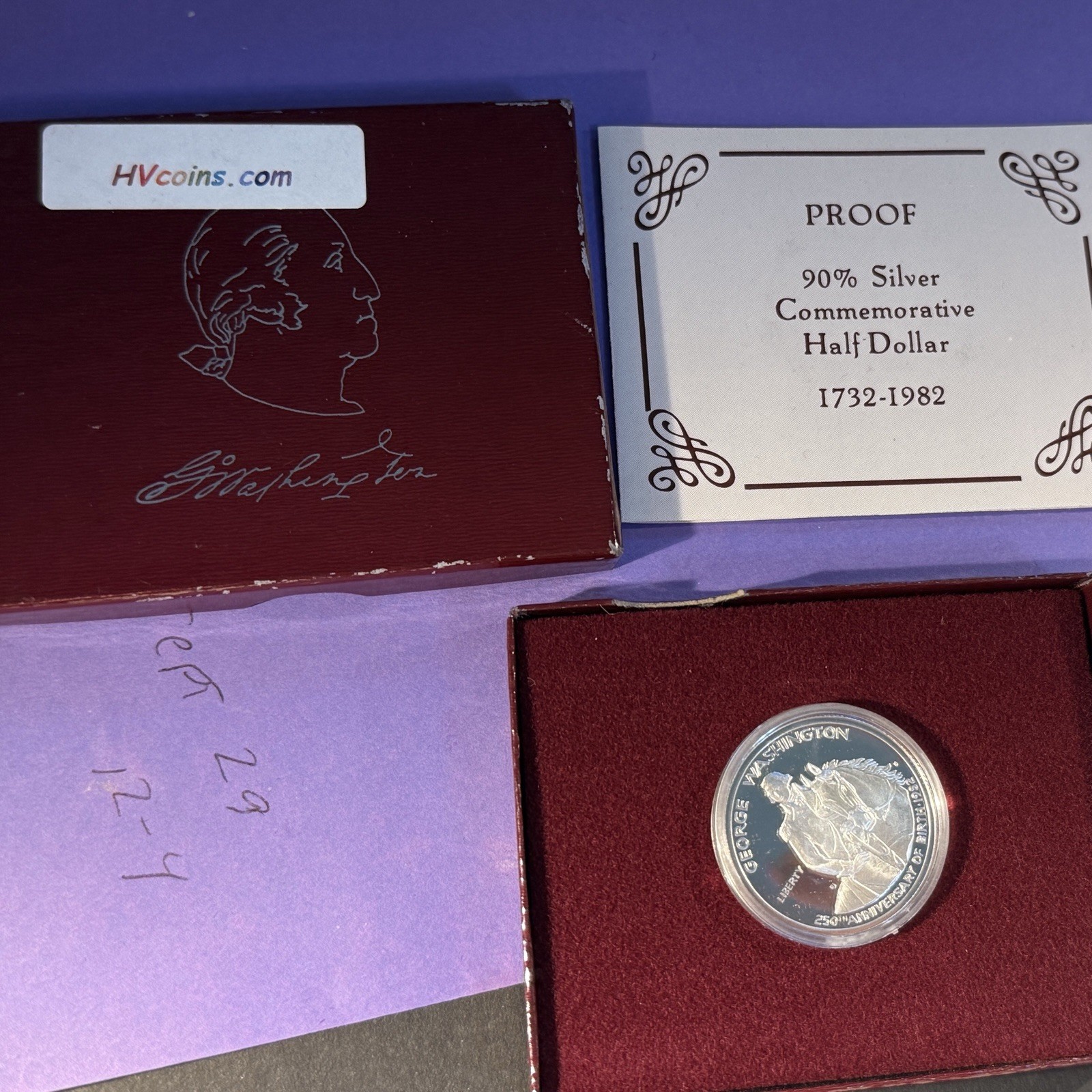 1982-S 50C U.S. Mint George Washington Half Dollar Proof in OGP w COA
