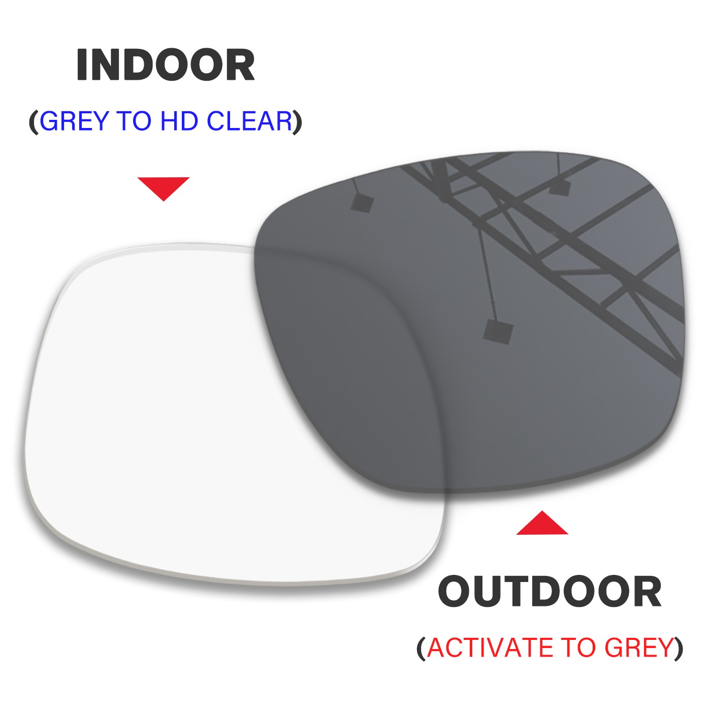 Transition Replacement Lenses for Ray-Ban Meta Wayfarer RW4008 RW4012 53mm