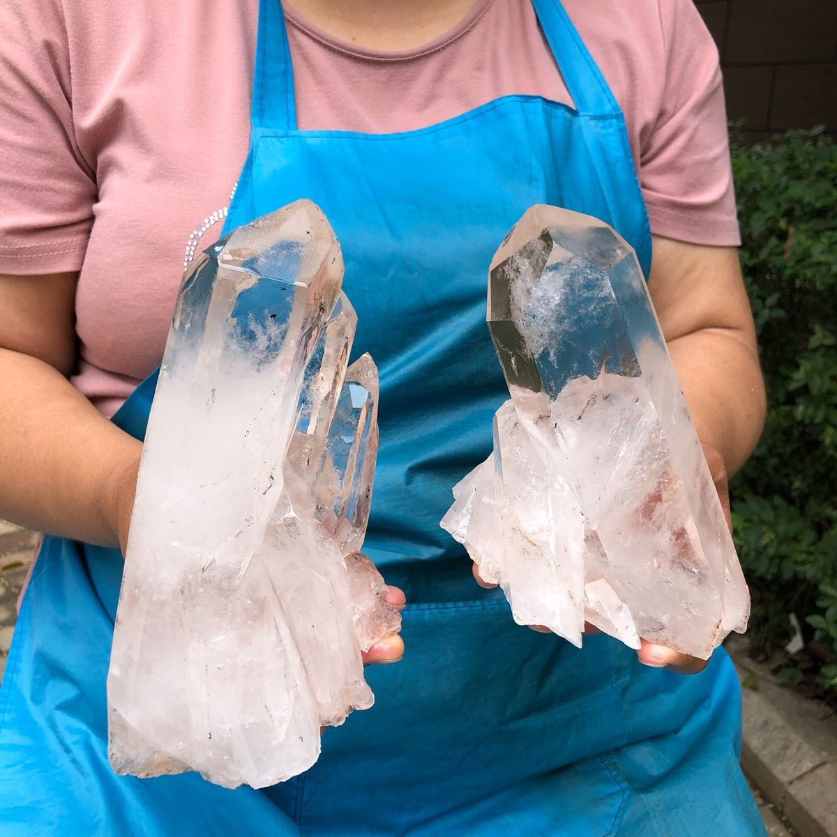 2Pcs 4.2LB Natural White Clear Quartz Crystal Cluster Rough Healing Specimen 2Pcs 4.2LB Natural White Clear Quartz Crystal Cluster Rough Healing Specimen