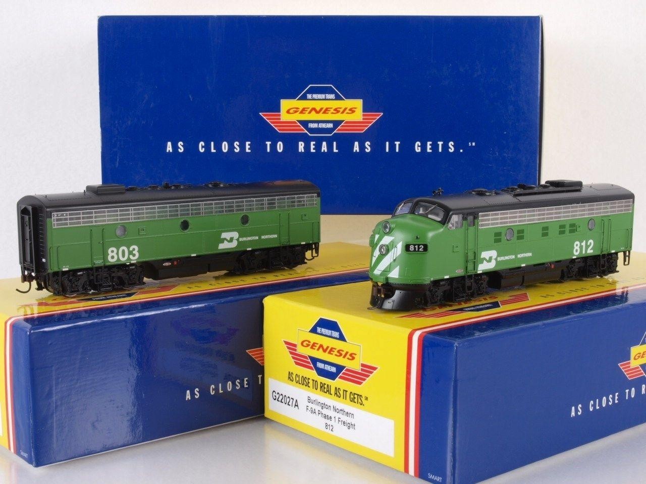 Athearn Genesis G22027 HO F9A/F9B F-9 Set Burlington Northern Freight BN 812/803