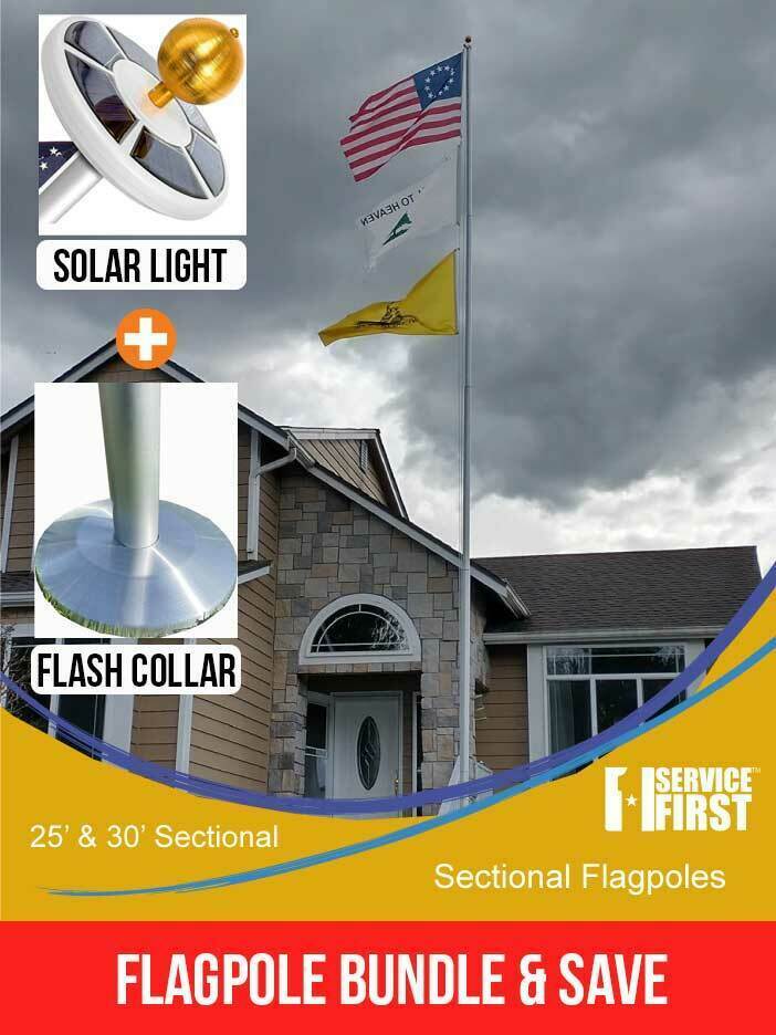 BUNDLE 25\' or 30\' Delta SECTIONAL (Pole, Light & Flash Collar)