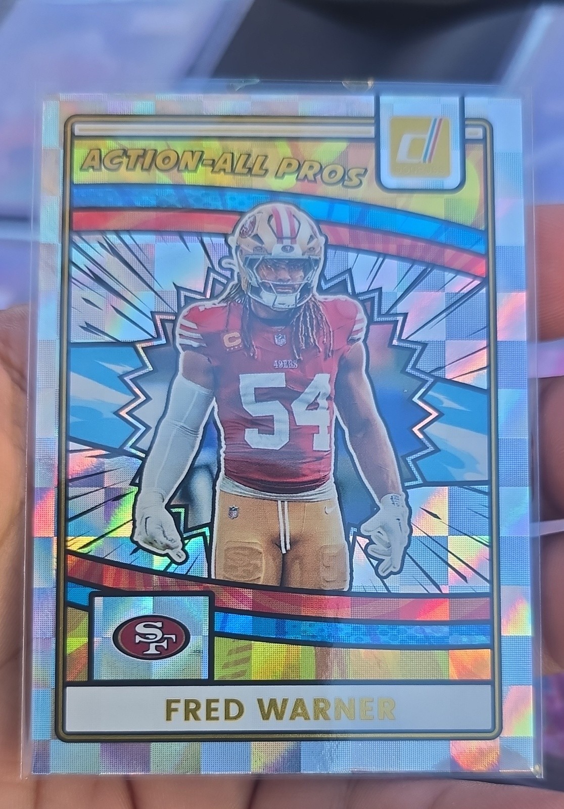 2025 Panini Donruss - Action All-Pros Fred Warner #AAP-FWA 2025 Panini Donruss - Action All-Pros Fred Warner #AAP-FWA