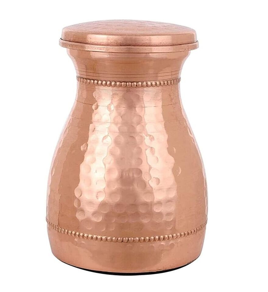 100% Pure Copper Water Carafe Drinking Bedroom Bottle Health Benefits 500/1000ML 100% Pure Copper Water Carafe Drinking Bedroom Bottle Health Benefits 500/1000ML
