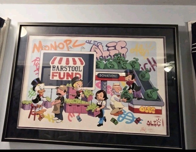 Alec Monopoly x Barstool Fund Monopz Saves Small Biz 2021 Hand Signed /1000
