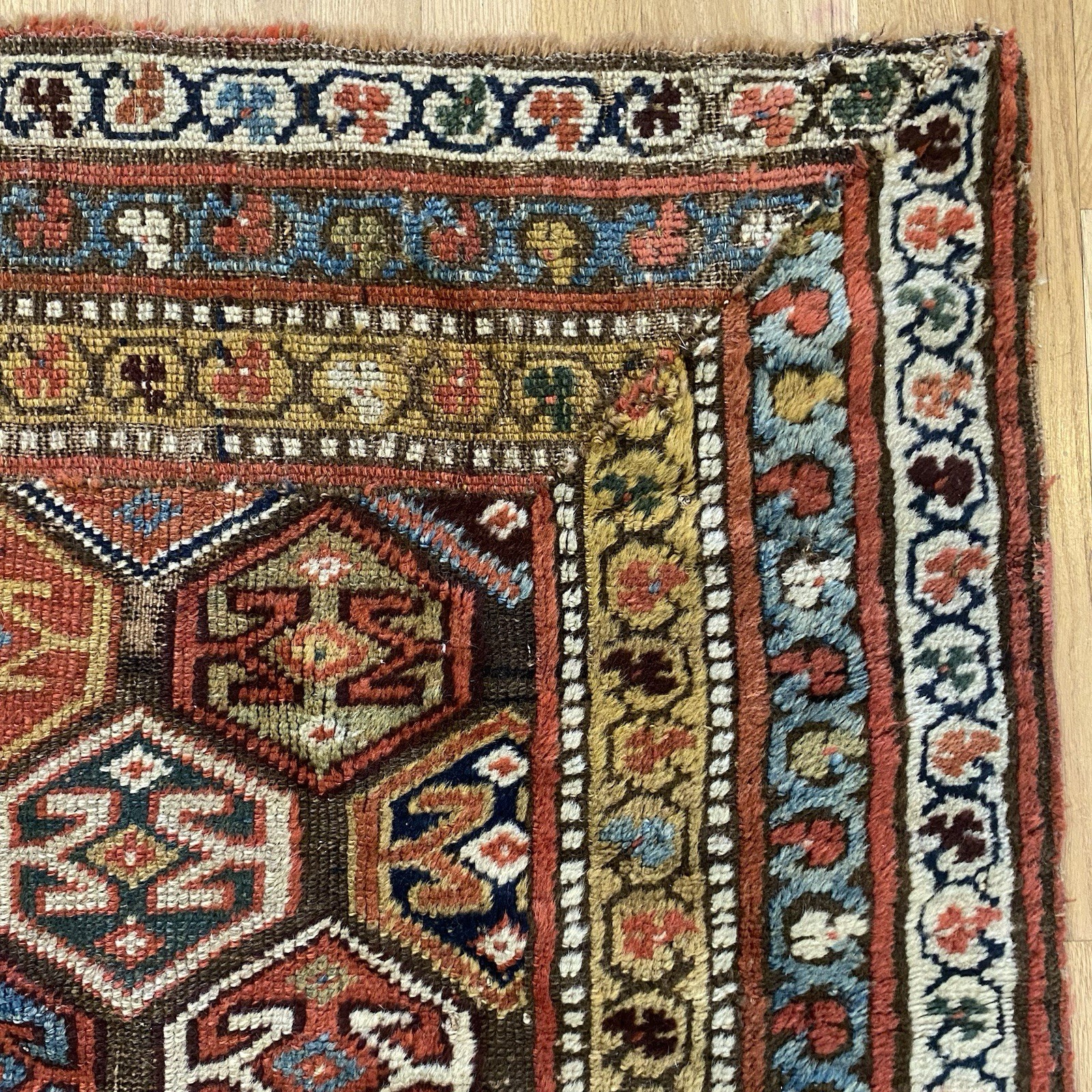Vintage Caucasian Rug 4\' 1 x 6\' 6 Brown Hand Knotted Tribal Oriental Rug