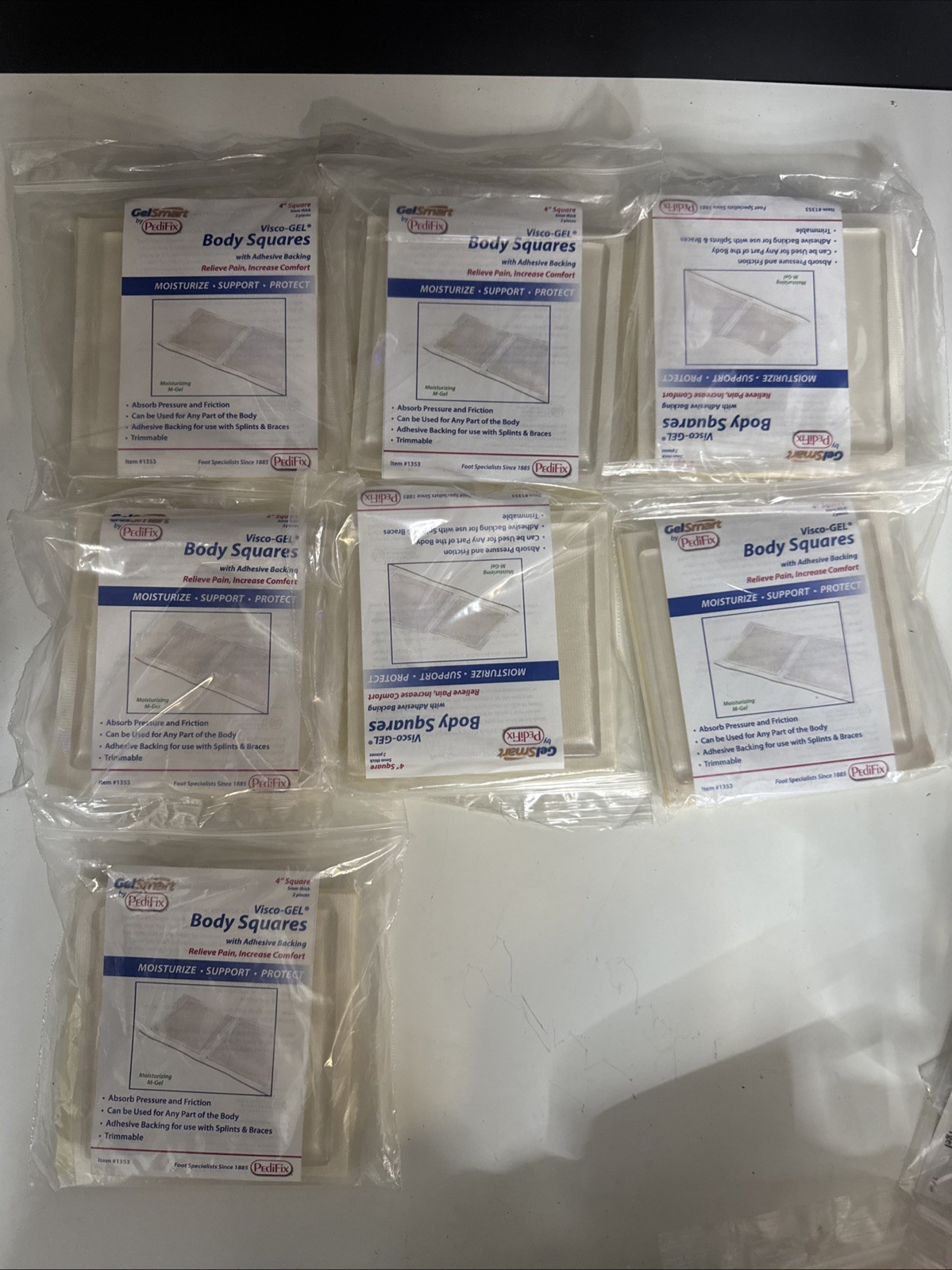 Lot of 7 PediFix Visco-GEL Body Squares 4