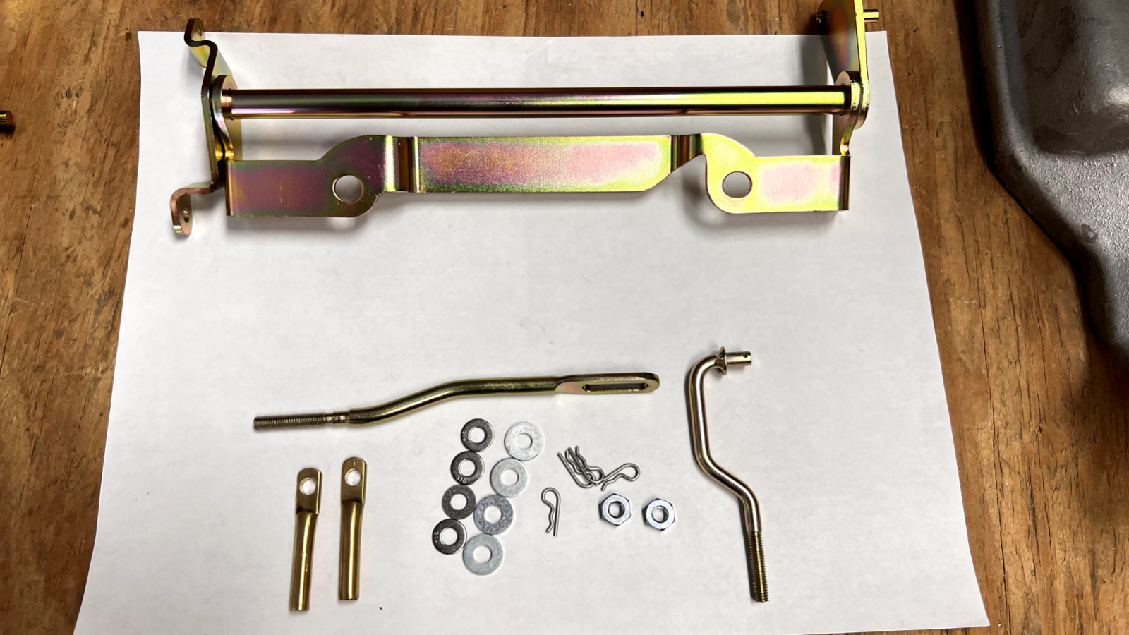 2x4 Medium riser linkage for Ford FE 2x4 carb  generic and new style baseplates