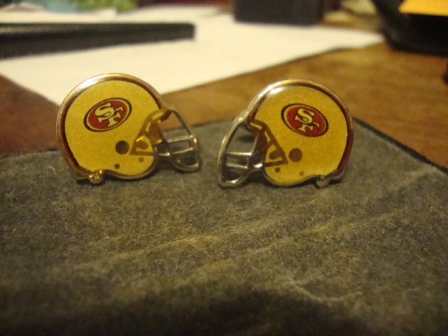 SAN FRANCISCO 49ERS VINTAGE 1990'S ERA CUFFLINKS JOE MONTANA ERA DATED 1996 NFLP