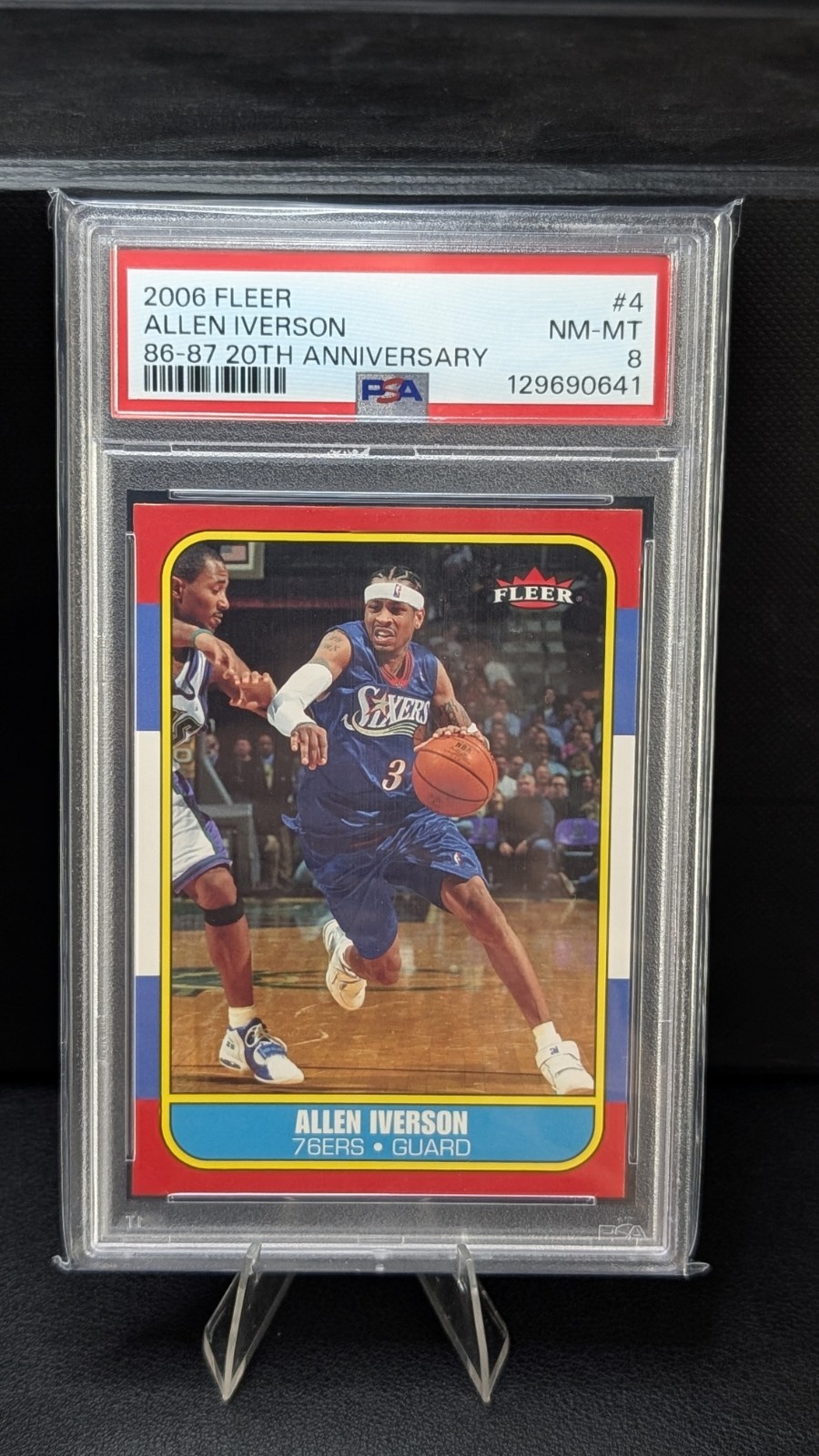 2006-07 Fleer - 1986-87 Fleer Design Allen Iverson #4