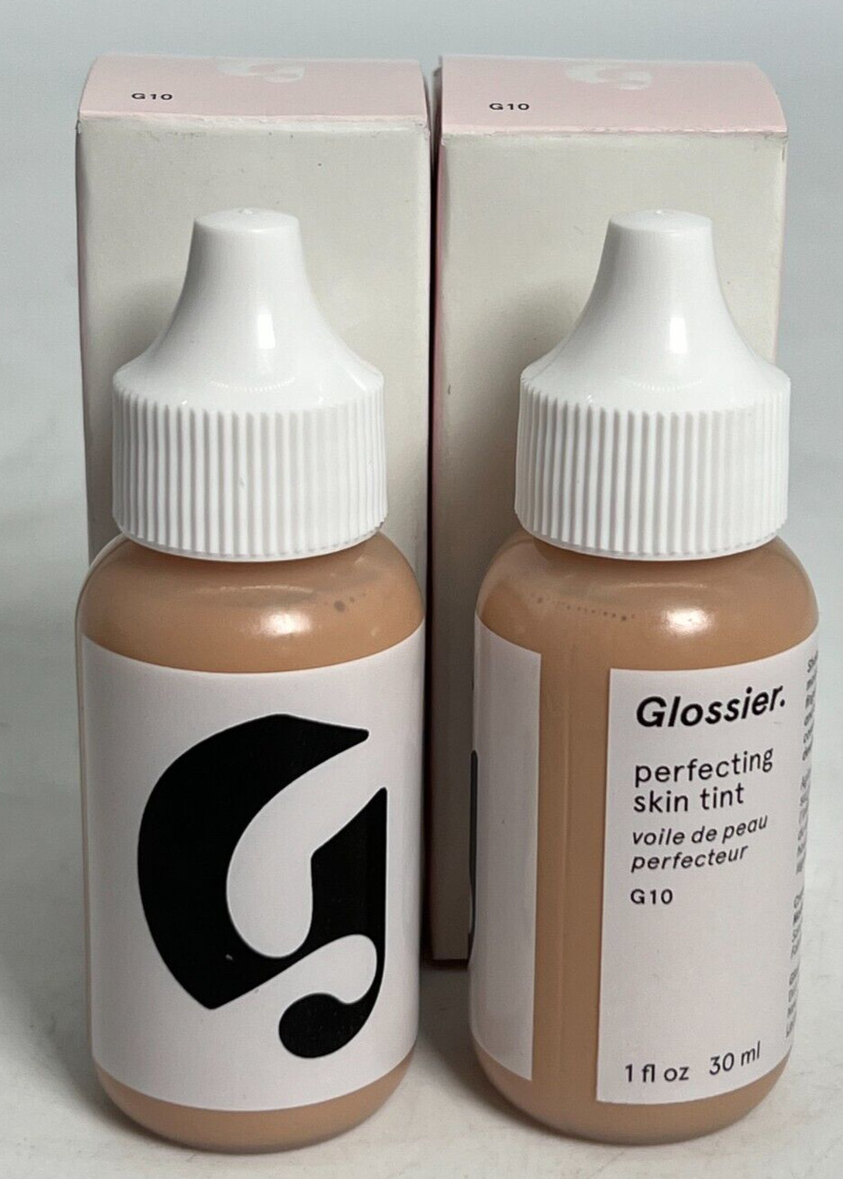 NEW Glossier Perfecting Skin Tint light medium G10 1 oz. (LOT OF 2) NEW Glossier Perfecting Skin Tint light medium G10 1 oz. (LOT OF 2)
