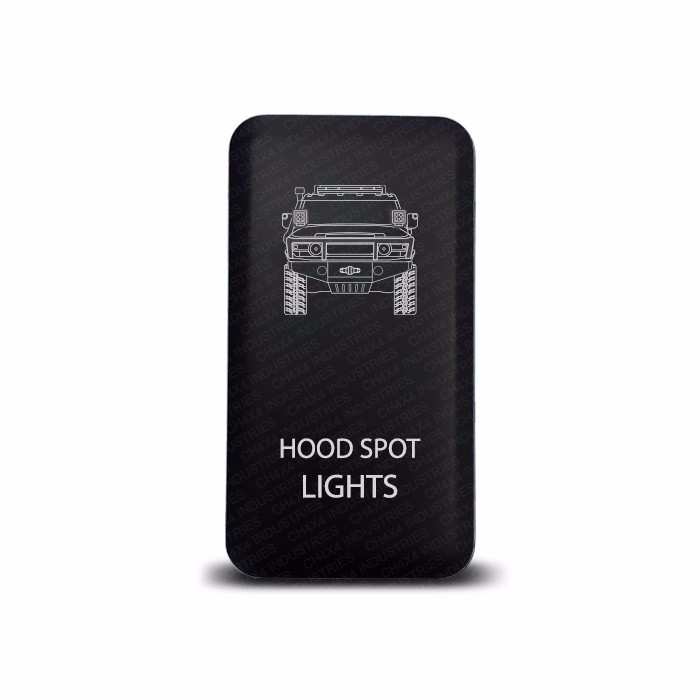 CH4x4 Toyota Push Switch FJ Cruiser Hood Spot Lights Symbol - White LED