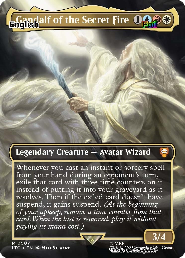 Gandalf of the Secret Fire (Borderless) - LTC - LP [Foil] TCG MTG