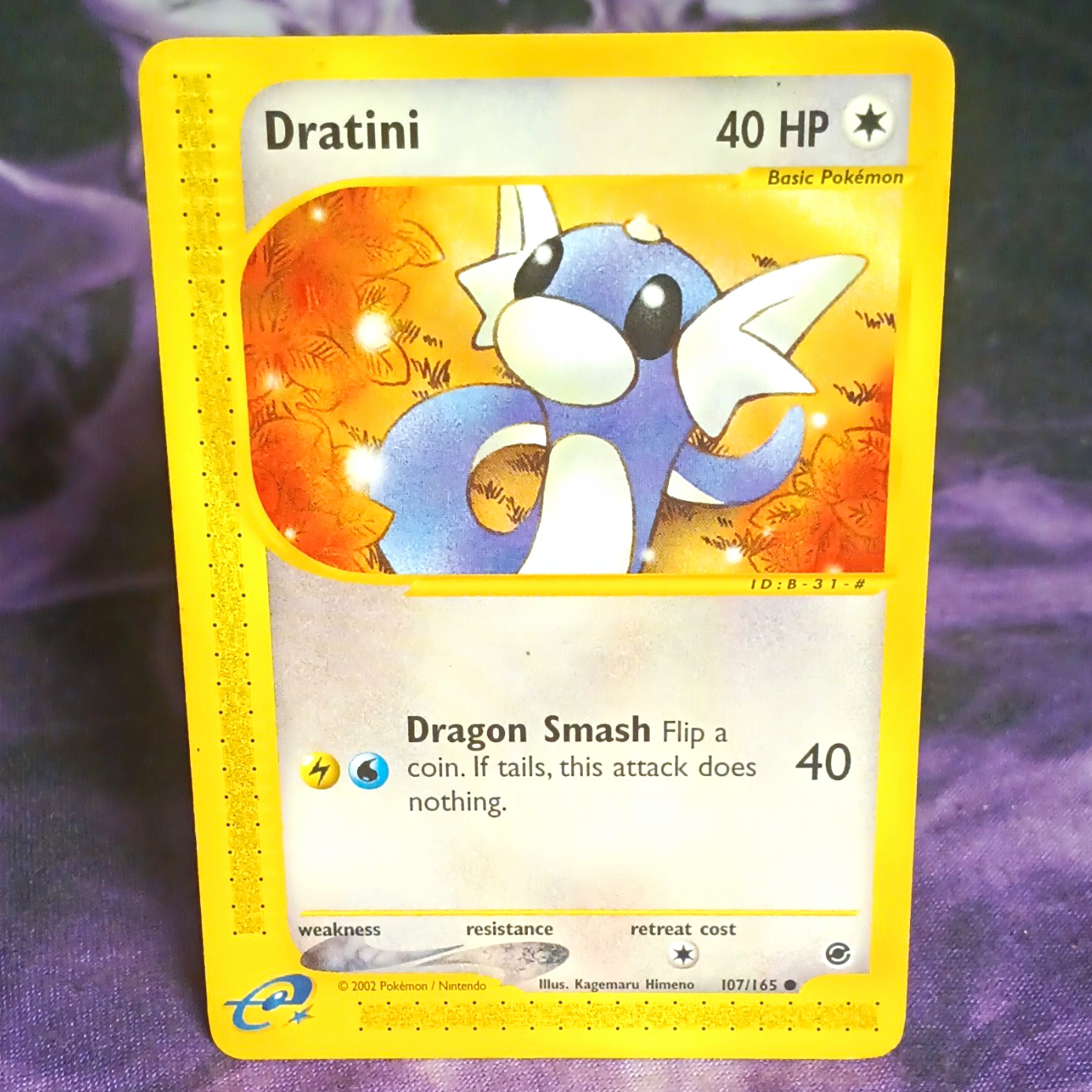 Nintendo Pokemon TCG Dratini 107/165 Expedition Reverse Holo Common EN 2002