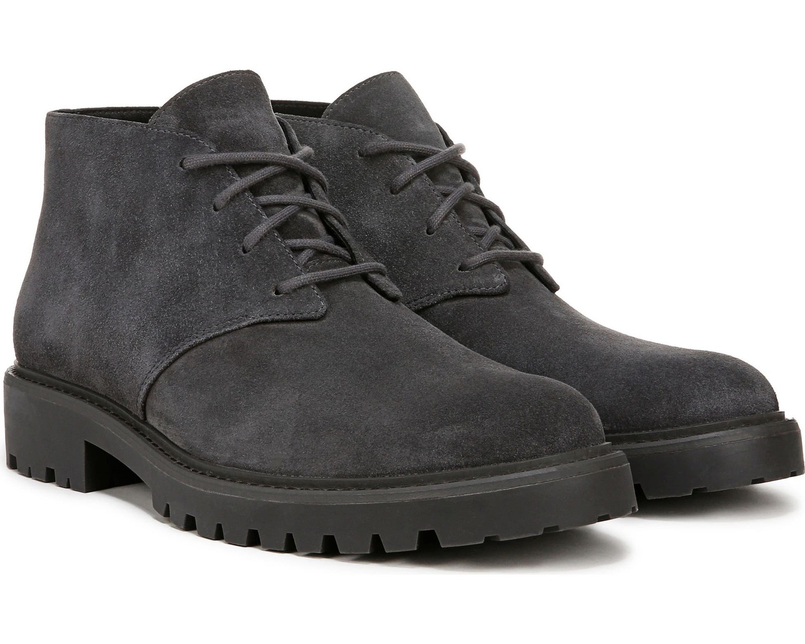 Vince Men's Dark Cinder Grey Suede Dann Lugged Chukka Boot NW/OB 10.5M