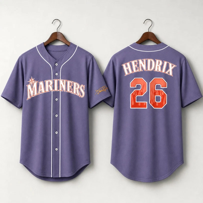 2026 Seattle Mariners Jimi Hendrix Night Printed Baseball Jersey Gift Remake