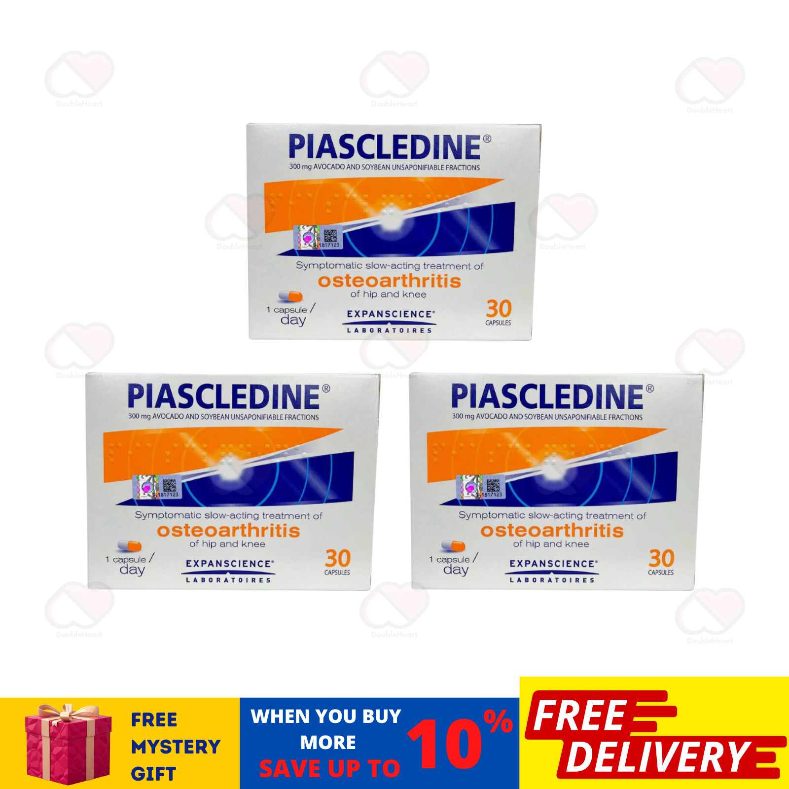 3 X Piascledine 300mg 30 Capsules Anti-rheumatic Osteoarthritis Joint-Pains
