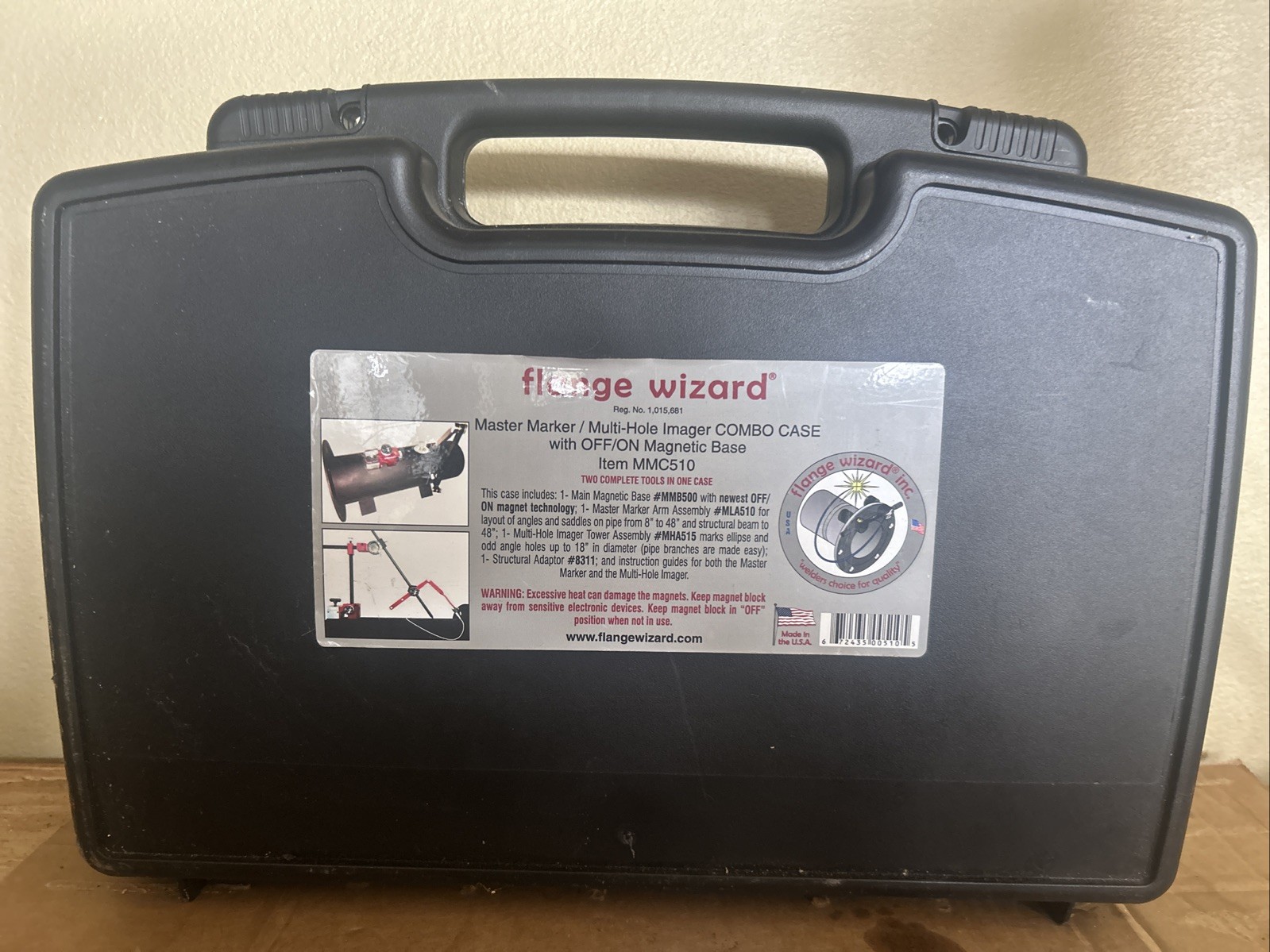 Flange Wizard MHI515 Miter Marker and Multi-Hole Imager Combo Case