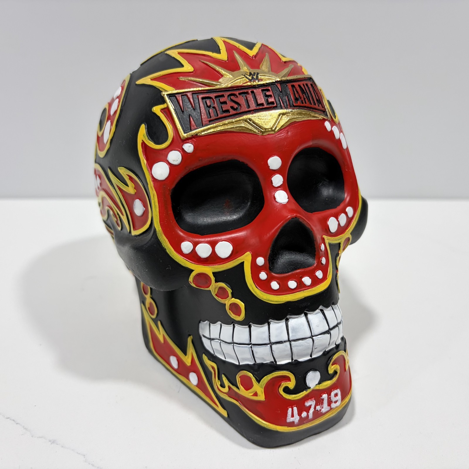 WWE WrestleMania 35 Skull Limited Edition Exclusive Souvenir 2019 New Jersey WWF WWE WrestleMania 35 Skull Limited Edition Exclusive Souvenir 2019 New Jersey WWF