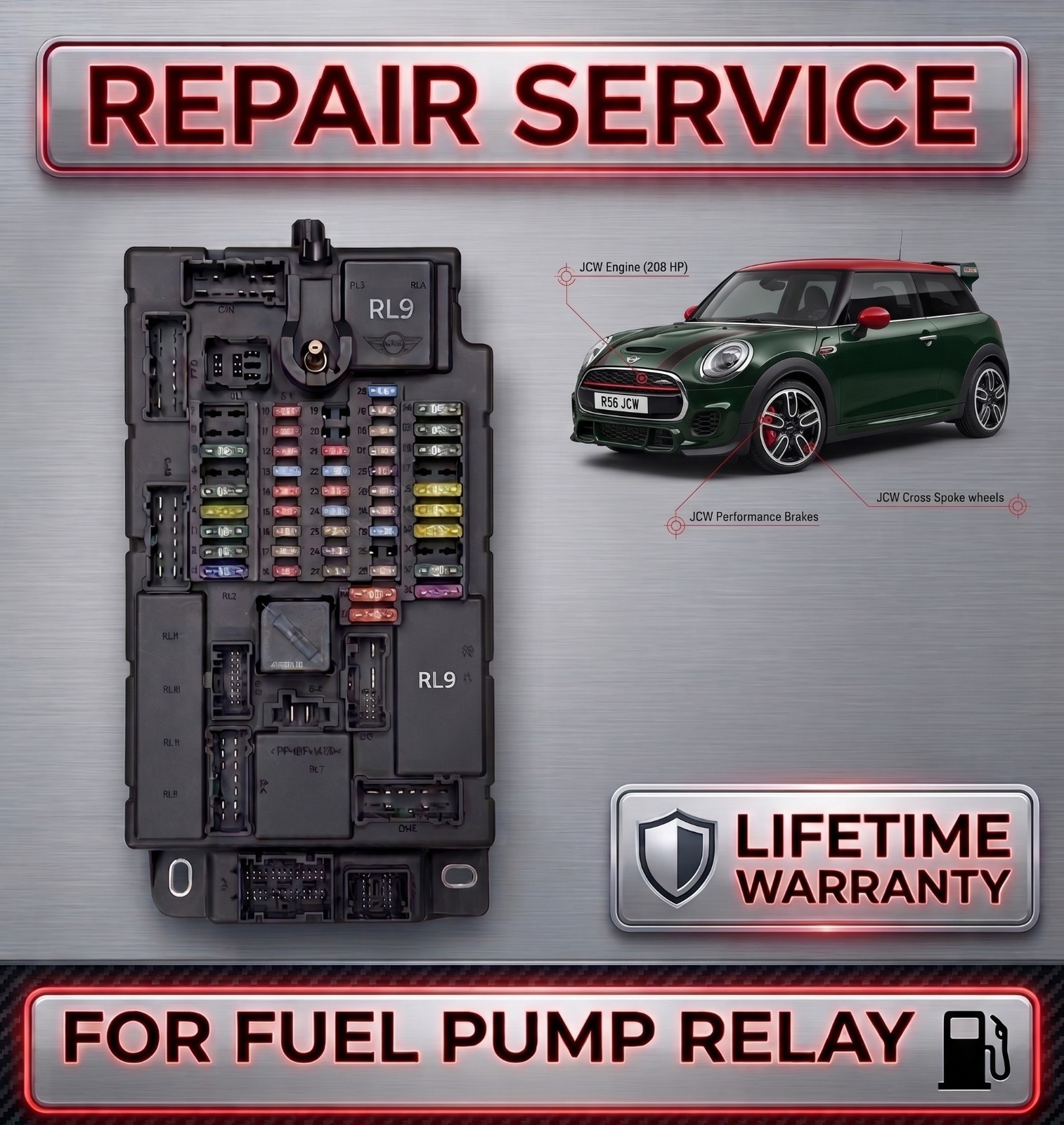 Mini Cooper Junction Box Fuse Box Fuel Pump Relay Repair Service Plug & Play Fix