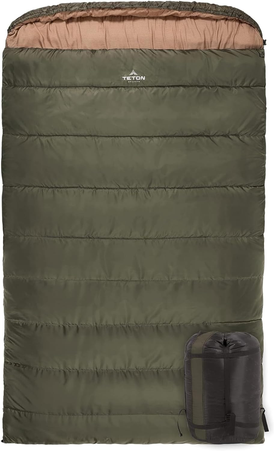 Teton Mammoth Queen Size Double Sleeping Bag- a Warm Bag the Whole Family Can En Teton Mammoth Queen Size Double Sleeping Bag- a Warm Bag the Whole Family Can En