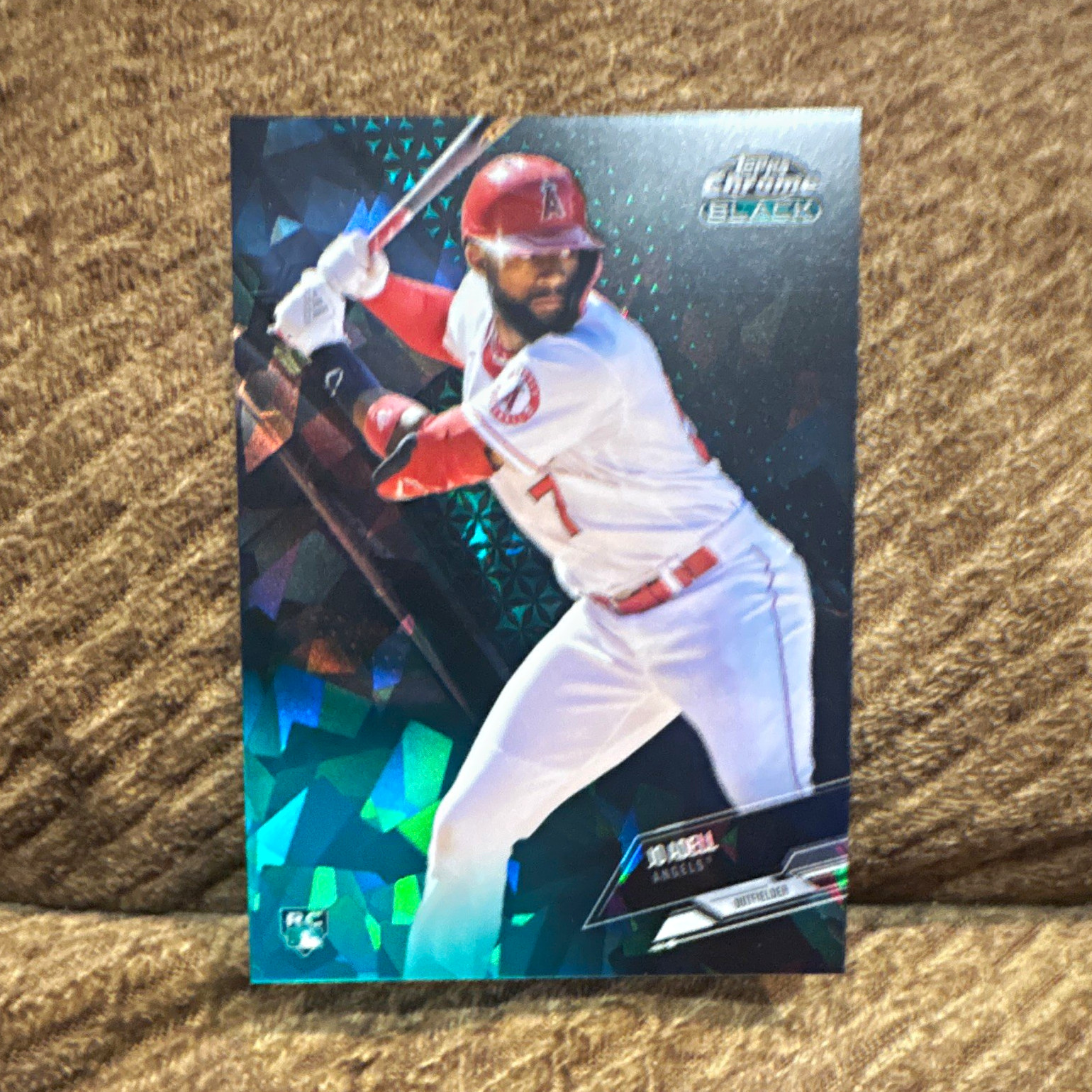 Topps 2021 Chrome Black Jo Adell RC Green Atomic Refractor /99 #10 Angels