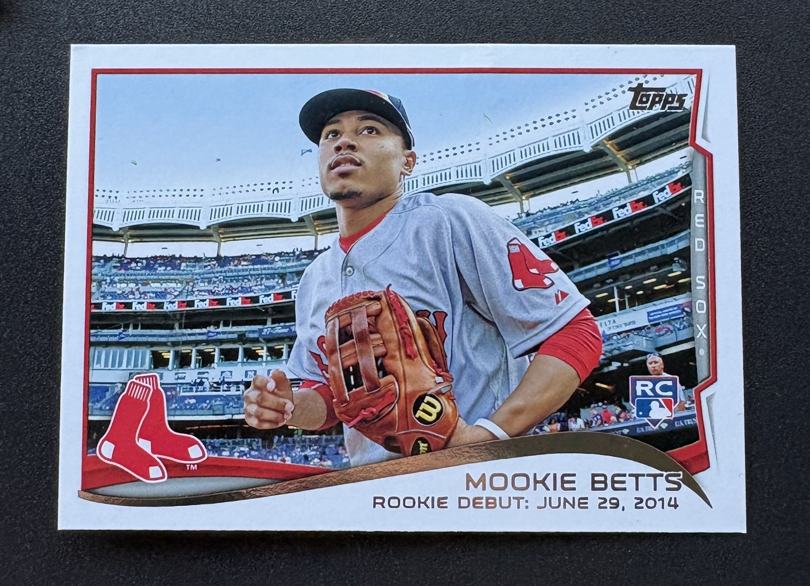 2014 Topps Update Series - Rookie Debut Mookie Betts *SMALL INDENT ON BACK* 2014 Topps Update Series - Rookie Debut Mookie Betts *SMALL INDENT ON BACK*