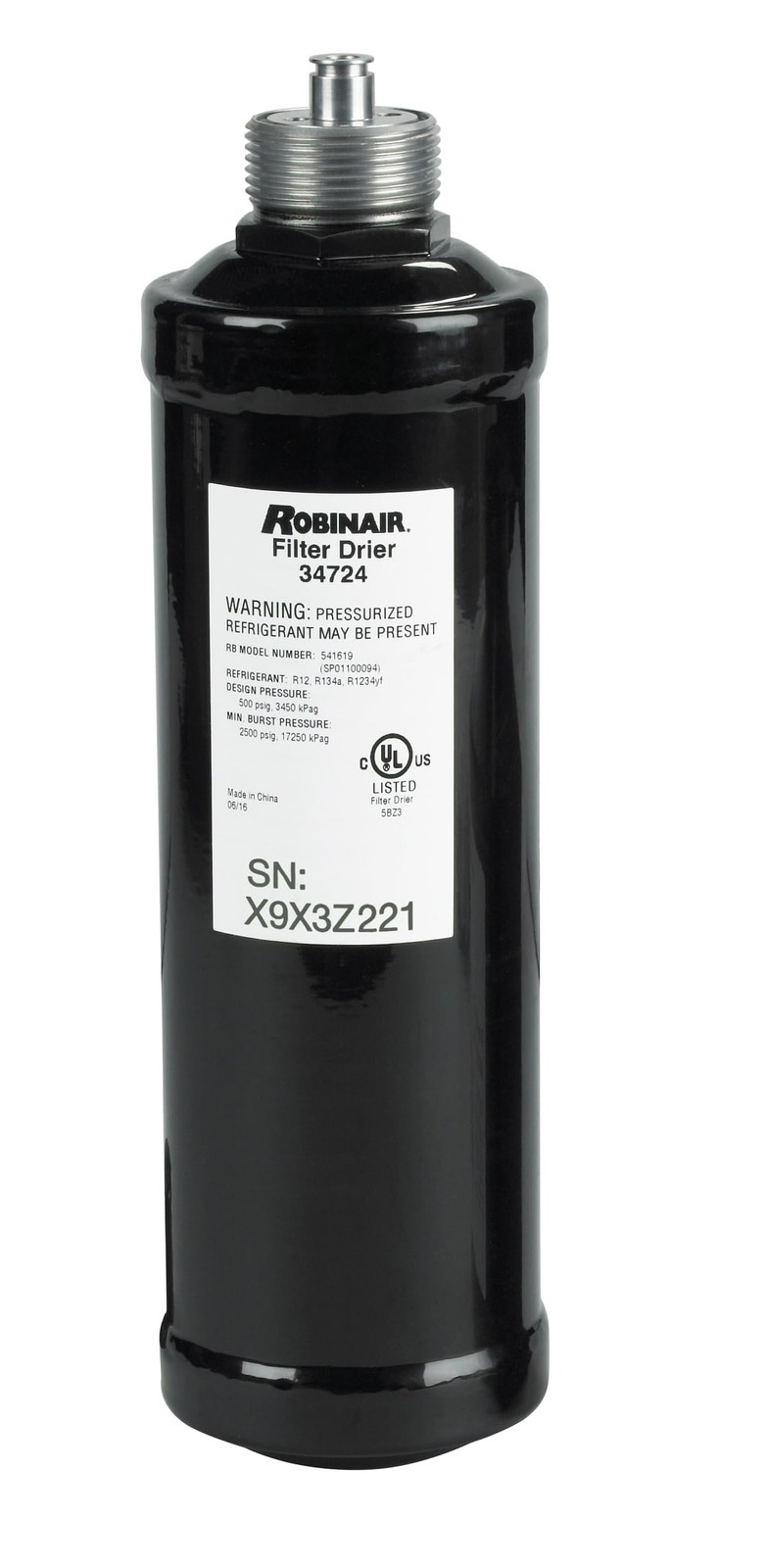 Robinair 34724 A/C Recycling Filter-Drier Spin-On 3.8\ Robinair 34724 A/C Recycling Filter-Drier Spin-On 3.8\
