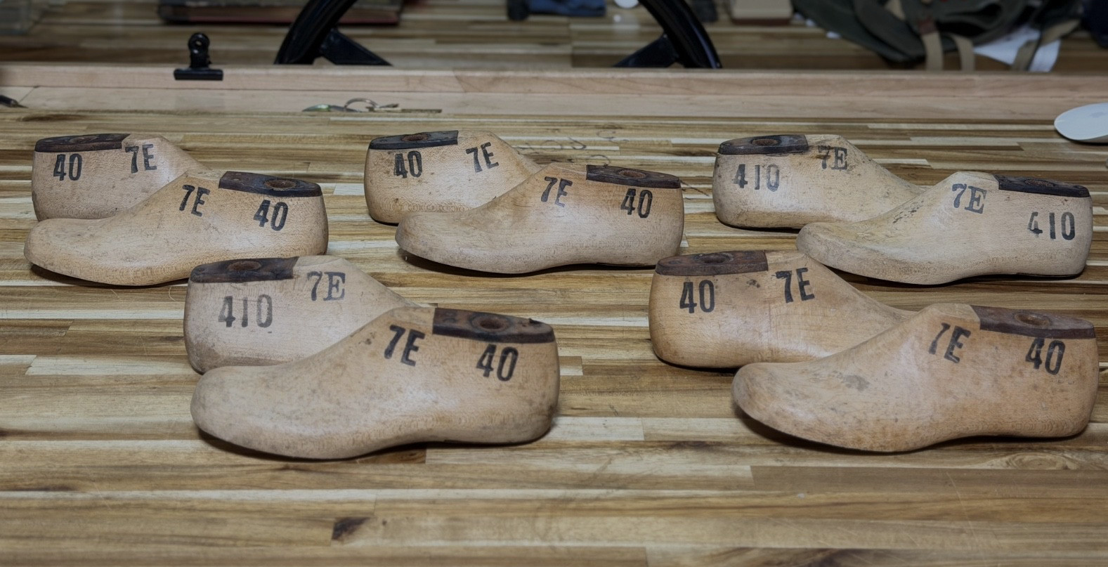 Five Sets  of 1945 Empire Brand Wooden Shoe Lasts Gloversville NY, Rochester