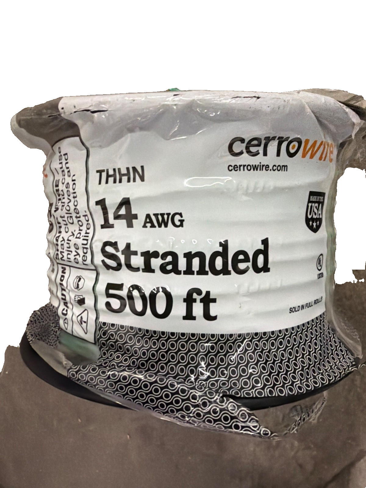 Southwire 14GRN-STRX500 Stranded Single Building Wire, 14 AWG, 500 ft, 15 mil