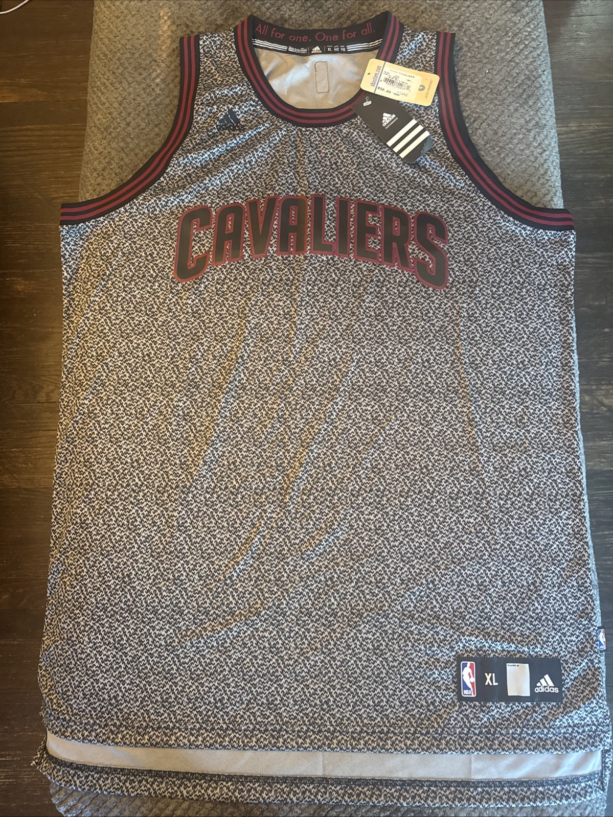 Cleveland Cavaliers Cavs NBA Adidas Basketball Blank Alternative Jersey Men\'s XL
