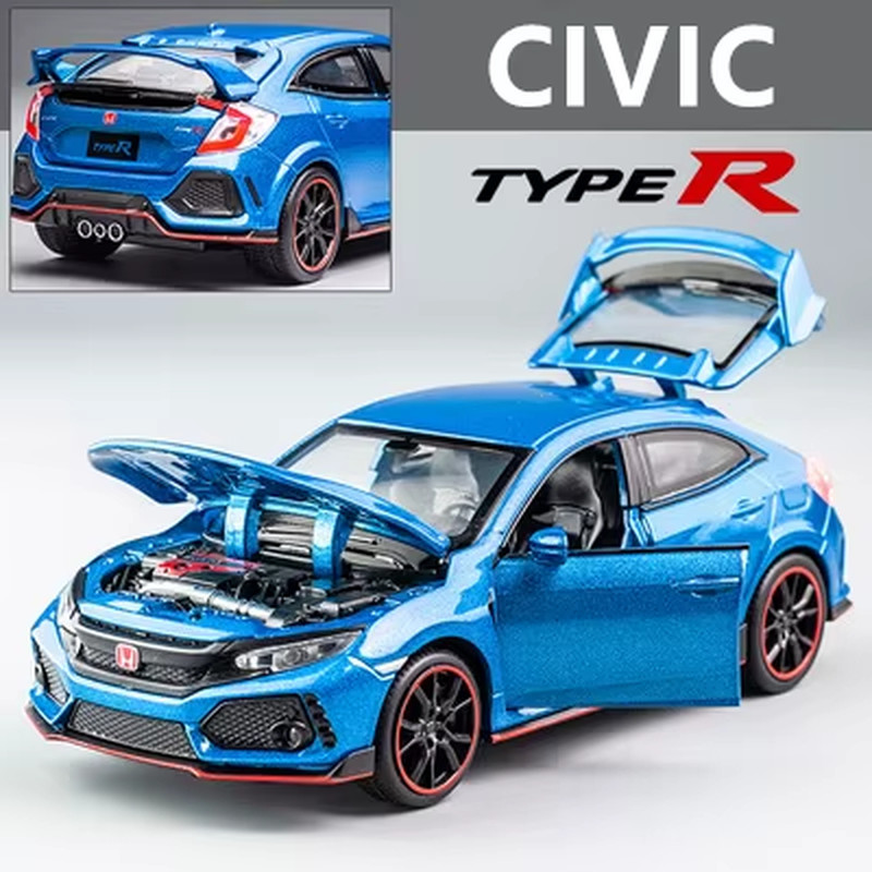 1:32 HONDA CIVIC TYPE-R Alloy Car Model Diecasts & Toy Vehicles Metal Sports Car 1:32 HONDA CIVIC TYPE-R Alloy Car Model Diecasts & Toy Vehicles Metal Sports Car