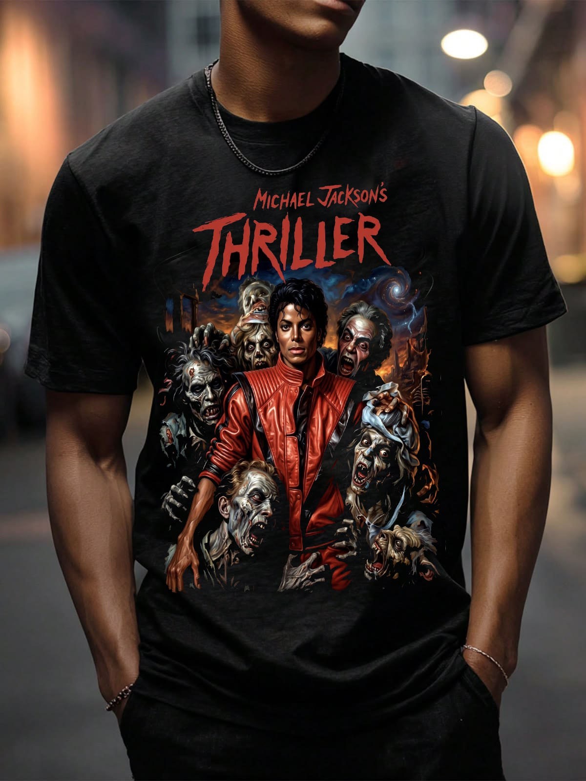 MICHAEL JACKSON THRILLER HALLOWEN SCARY MOVIE T SHIRTS