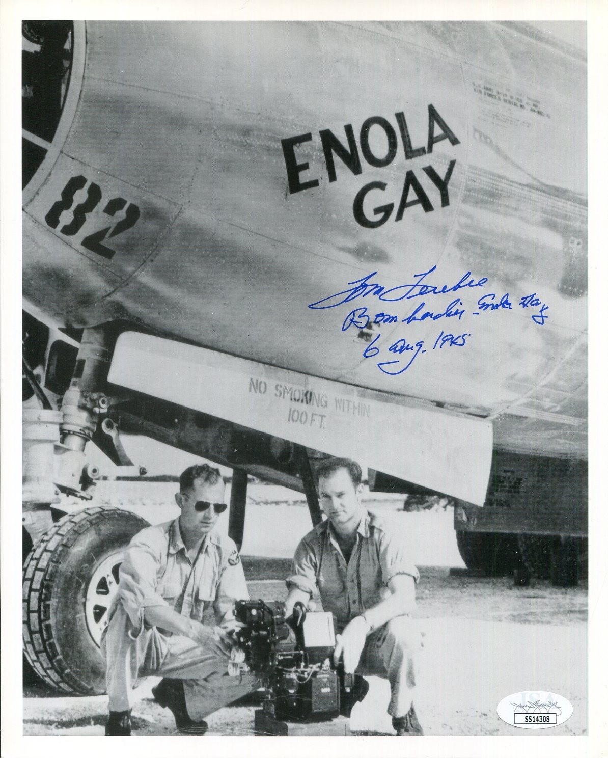 Thomas Tom Ferebee Enola Gay B-29 Bombardier WWII War Signed Autograph Photo JSA