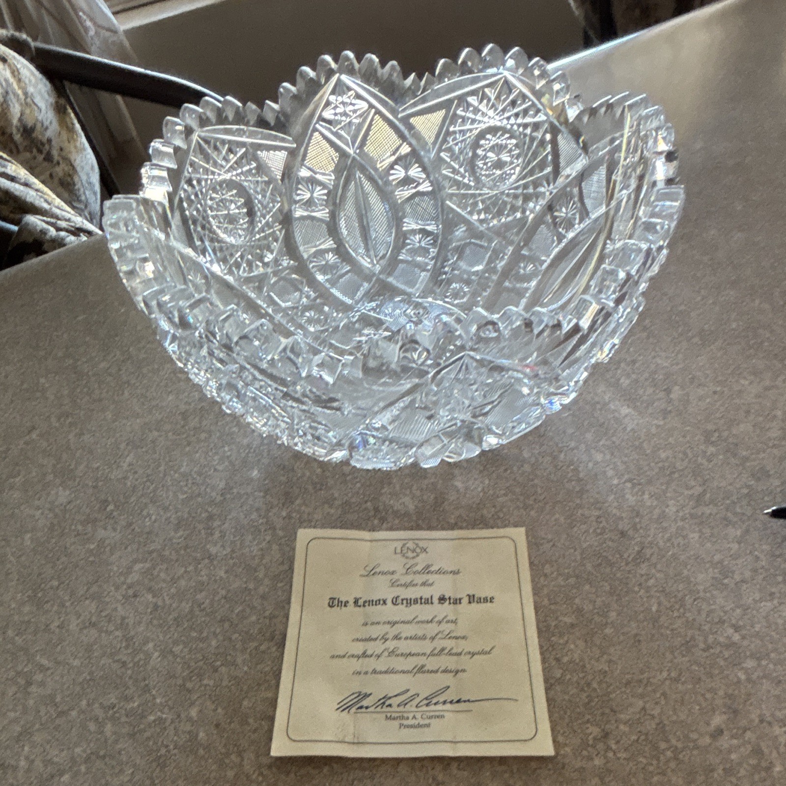 The Lenox Crystal Star Series Full Lead Crystal Bowl. Made In USA The Lenox Crystal Star Series Full Lead Crystal Bowl. Made In USA